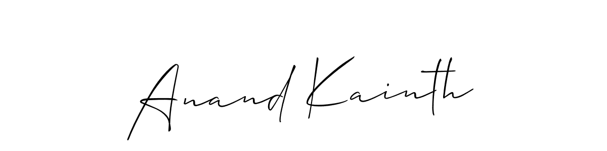 The best way (Allison_Script) to make a short signature is to pick only two or three words in your name. The name Anand Kainth include a total of six letters. For converting this name. Anand Kainth signature style 2 images and pictures png