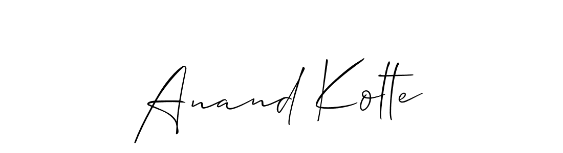 It looks lik you need a new signature style for name Anand Kolte. Design unique handwritten (Allison_Script) signature with our free signature maker in just a few clicks. Anand Kolte signature style 2 images and pictures png