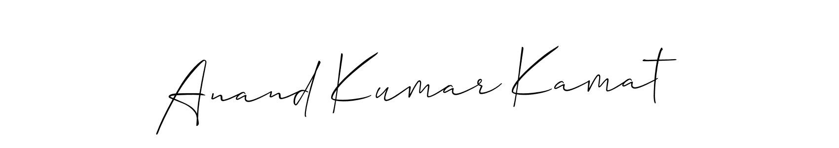 Also You can easily find your signature by using the search form. We will create Anand Kumar Kamat name handwritten signature images for you free of cost using Allison_Script sign style. Anand Kumar Kamat signature style 2 images and pictures png