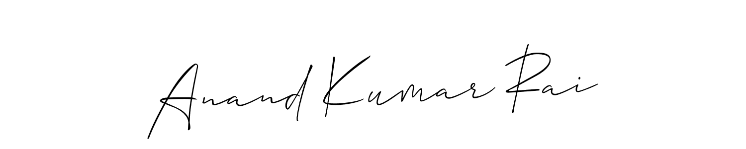 How to make Anand Kumar Rai name signature. Use Allison_Script style for creating short signs online. This is the latest handwritten sign. Anand Kumar Rai signature style 2 images and pictures png
