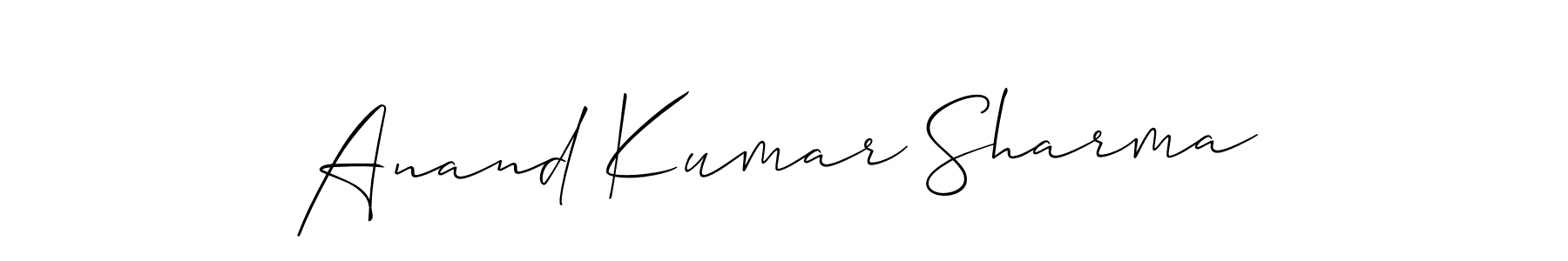 Allison_Script is a professional signature style that is perfect for those who want to add a touch of class to their signature. It is also a great choice for those who want to make their signature more unique. Get Anand Kumar Sharma name to fancy signature for free. Anand Kumar Sharma signature style 2 images and pictures png