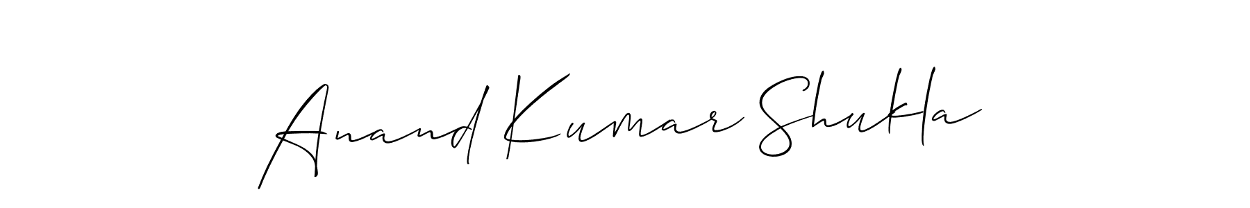 Make a beautiful signature design for name Anand Kumar Shukla. With this signature (Allison_Script) style, you can create a handwritten signature for free. Anand Kumar Shukla signature style 2 images and pictures png