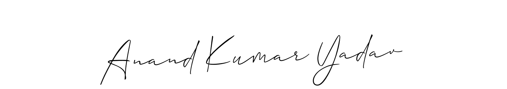 Also You can easily find your signature by using the search form. We will create Anand Kumar Yadav name handwritten signature images for you free of cost using Allison_Script sign style. Anand Kumar Yadav signature style 2 images and pictures png