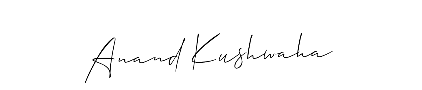 You should practise on your own different ways (Allison_Script) to write your name (Anand Kushwaha) in signature. don't let someone else do it for you. Anand Kushwaha signature style 2 images and pictures png