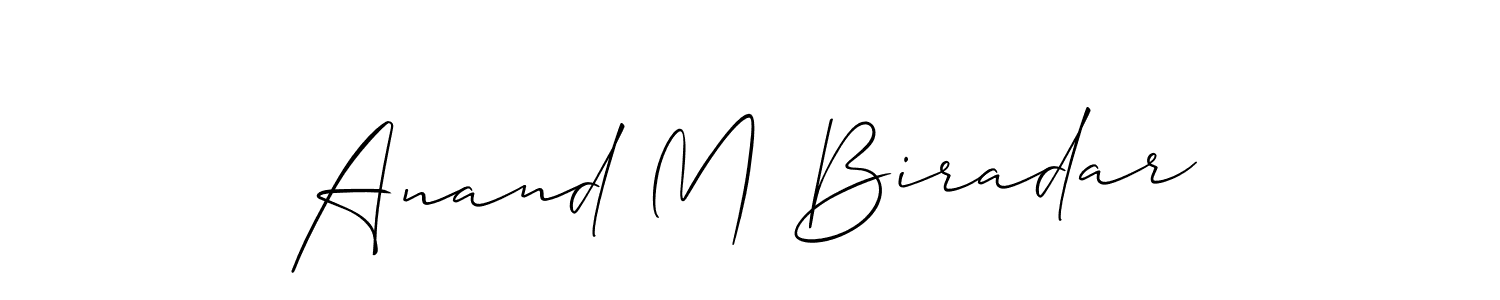 It looks lik you need a new signature style for name Anand M Biradar. Design unique handwritten (Allison_Script) signature with our free signature maker in just a few clicks. Anand M Biradar signature style 2 images and pictures png