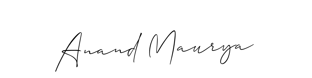 Similarly Allison_Script is the best handwritten signature design. Signature creator online .You can use it as an online autograph creator for name Anand Maurya. Anand Maurya signature style 2 images and pictures png