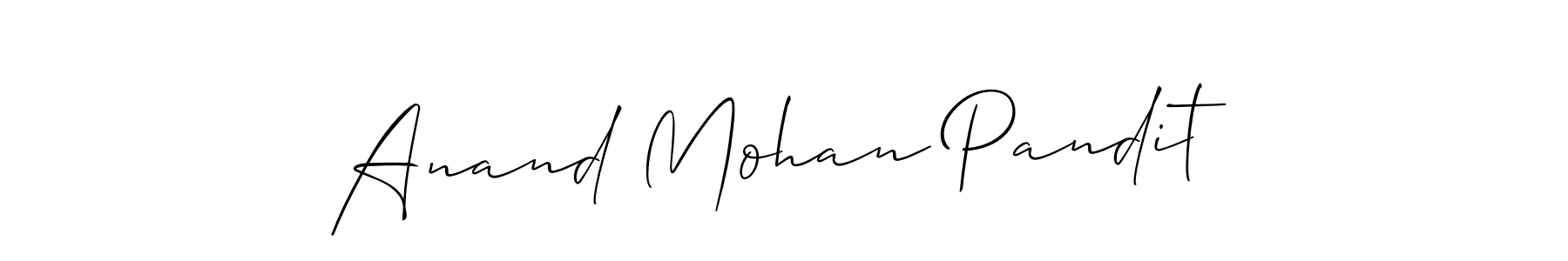 The best way (Allison_Script) to make a short signature is to pick only two or three words in your name. The name Anand Mohan Pandit include a total of six letters. For converting this name. Anand Mohan Pandit signature style 2 images and pictures png