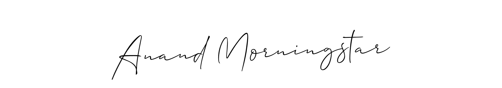 Create a beautiful signature design for name Anand Morningstar. With this signature (Allison_Script) fonts, you can make a handwritten signature for free. Anand Morningstar signature style 2 images and pictures png