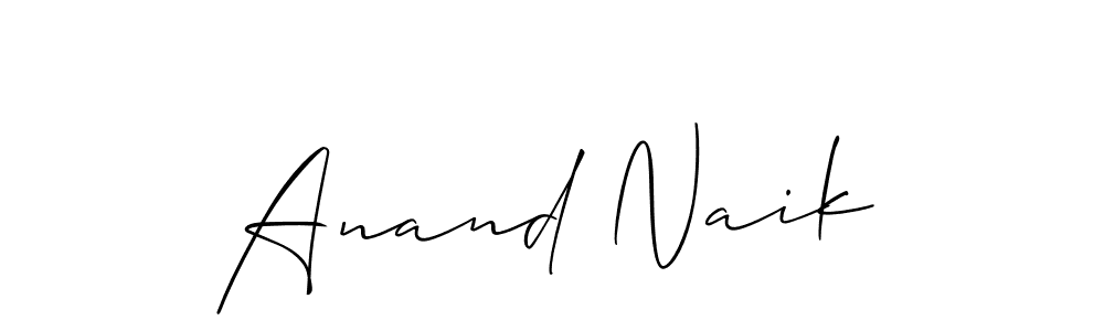 Make a beautiful signature design for name Anand Naik. With this signature (Allison_Script) style, you can create a handwritten signature for free. Anand Naik signature style 2 images and pictures png