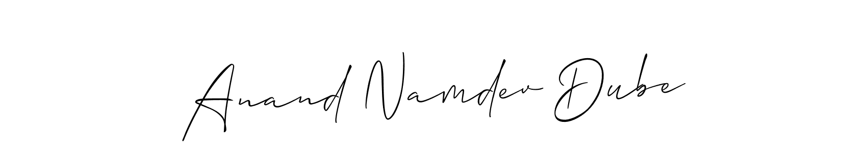 It looks lik you need a new signature style for name Anand Namdev Dube. Design unique handwritten (Allison_Script) signature with our free signature maker in just a few clicks. Anand Namdev Dube signature style 2 images and pictures png