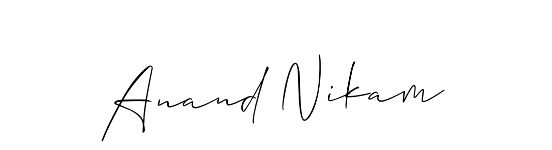 Make a short Anand Nikam signature style. Manage your documents anywhere anytime using Allison_Script. Create and add eSignatures, submit forms, share and send files easily. Anand Nikam signature style 2 images and pictures png