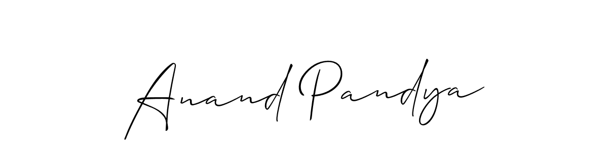 Also You can easily find your signature by using the search form. We will create Anand Pandya name handwritten signature images for you free of cost using Allison_Script sign style. Anand Pandya signature style 2 images and pictures png