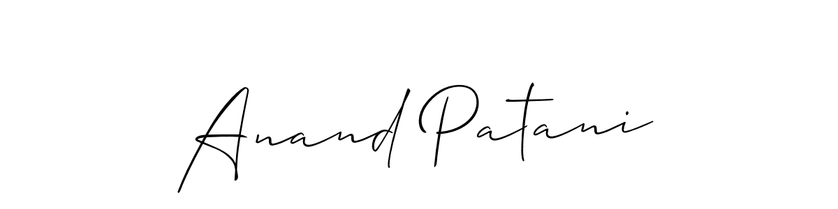 How to make Anand Patani signature? Allison_Script is a professional autograph style. Create handwritten signature for Anand Patani name. Anand Patani signature style 2 images and pictures png