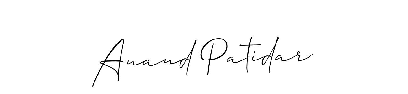 Anand Patidar stylish signature style. Best Handwritten Sign (Allison_Script) for my name. Handwritten Signature Collection Ideas for my name Anand Patidar. Anand Patidar signature style 2 images and pictures png