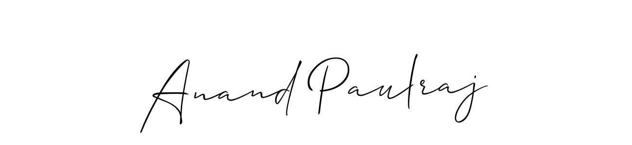 if you are searching for the best signature style for your name Anand Paulraj. so please give up your signature search. here we have designed multiple signature styles  using Allison_Script. Anand Paulraj signature style 2 images and pictures png