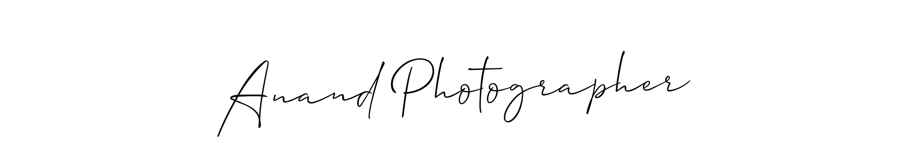 Create a beautiful signature design for name Anand Photographer. With this signature (Allison_Script) fonts, you can make a handwritten signature for free. Anand Photographer signature style 2 images and pictures png
