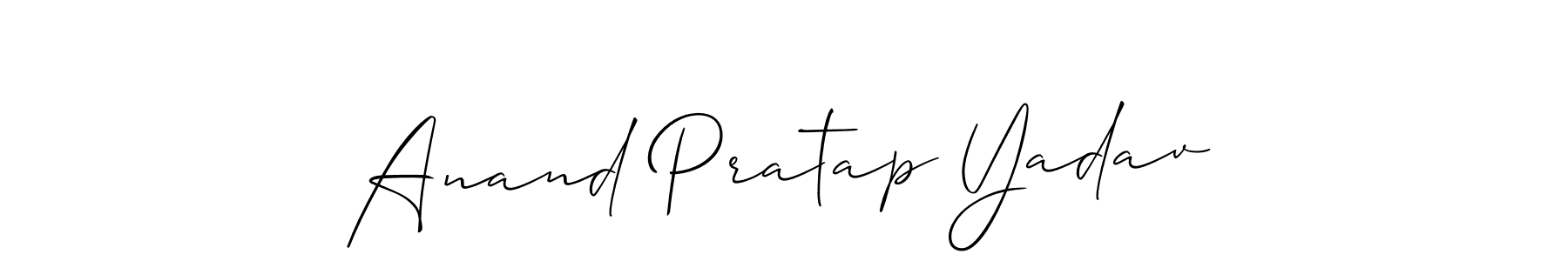 How to make Anand Pratap Yadav name signature. Use Allison_Script style for creating short signs online. This is the latest handwritten sign. Anand Pratap Yadav signature style 2 images and pictures png