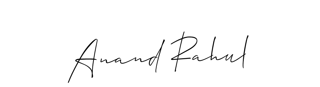 It looks lik you need a new signature style for name Anand Rahul. Design unique handwritten (Allison_Script) signature with our free signature maker in just a few clicks. Anand Rahul signature style 2 images and pictures png