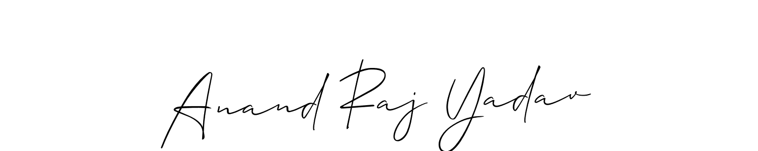 You should practise on your own different ways (Allison_Script) to write your name (Anand Raj Yadav) in signature. don't let someone else do it for you. Anand Raj Yadav signature style 2 images and pictures png