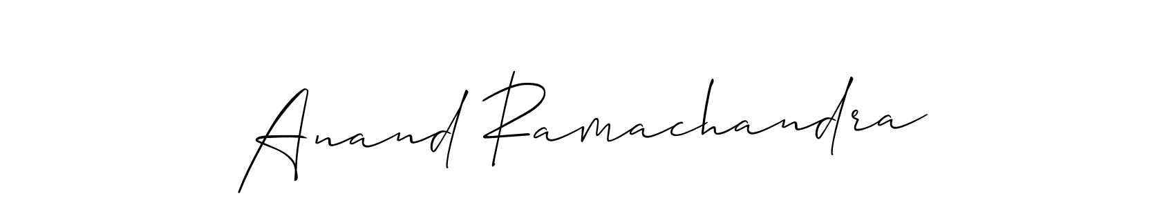 Use a signature maker to create a handwritten signature online. With this signature software, you can design (Allison_Script) your own signature for name Anand Ramachandra. Anand Ramachandra signature style 2 images and pictures png
