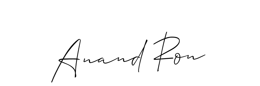 How to Draw Anand Ron signature style? Allison_Script is a latest design signature styles for name Anand Ron. Anand Ron signature style 2 images and pictures png