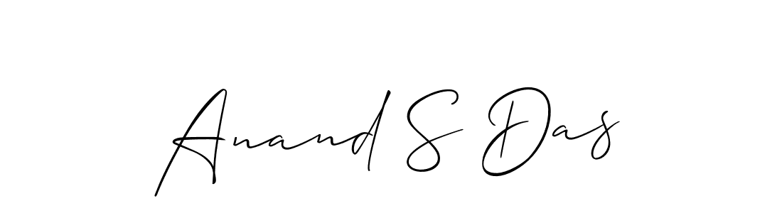 Use a signature maker to create a handwritten signature online. With this signature software, you can design (Allison_Script) your own signature for name Anand S Das. Anand S Das signature style 2 images and pictures png