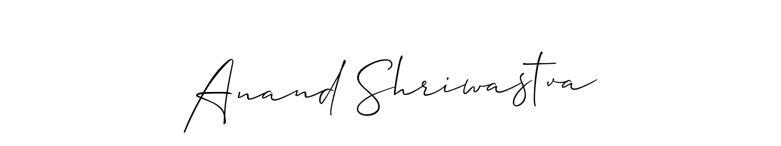 You should practise on your own different ways (Allison_Script) to write your name (Anand Shriwastva) in signature. don't let someone else do it for you. Anand Shriwastva signature style 2 images and pictures png