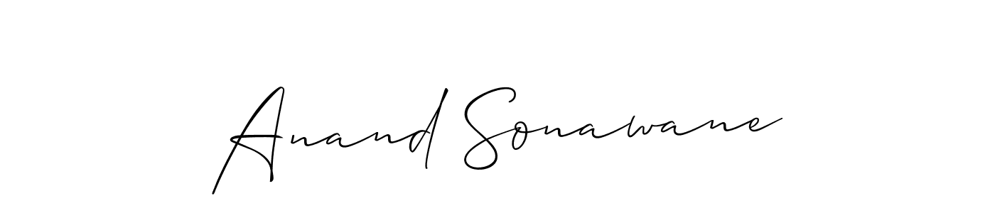 How to make Anand Sonawane name signature. Use Allison_Script style for creating short signs online. This is the latest handwritten sign. Anand Sonawane signature style 2 images and pictures png