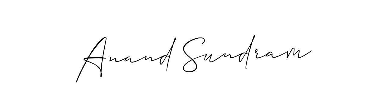 Design your own signature with our free online signature maker. With this signature software, you can create a handwritten (Allison_Script) signature for name Anand Sundram. Anand Sundram signature style 2 images and pictures png