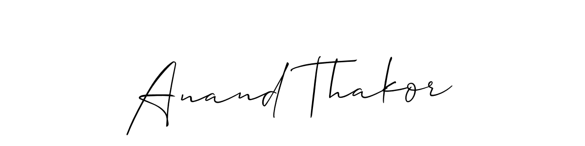 Use a signature maker to create a handwritten signature online. With this signature software, you can design (Allison_Script) your own signature for name Anand Thakor. Anand Thakor signature style 2 images and pictures png