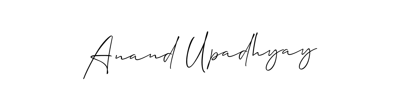 How to make Anand Upadhyay name signature. Use Allison_Script style for creating short signs online. This is the latest handwritten sign. Anand Upadhyay signature style 2 images and pictures png