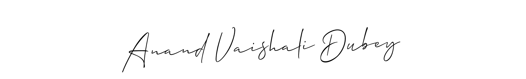 This is the best signature style for the Anand Vaishali Dubey name. Also you like these signature font (Allison_Script). Mix name signature. Anand Vaishali Dubey signature style 2 images and pictures png