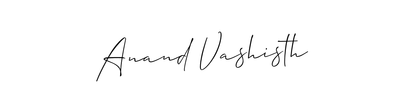 Use a signature maker to create a handwritten signature online. With this signature software, you can design (Allison_Script) your own signature for name Anand Vashisth. Anand Vashisth signature style 2 images and pictures png