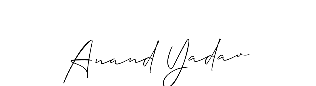 You should practise on your own different ways (Allison_Script) to write your name (Anand Yadav) in signature. don't let someone else do it for you. Anand Yadav signature style 2 images and pictures png