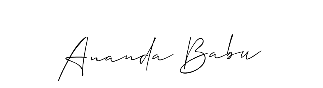 Design your own signature with our free online signature maker. With this signature software, you can create a handwritten (Allison_Script) signature for name Ananda Babu. Ananda Babu signature style 2 images and pictures png