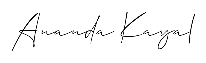 A classic penmanship look for Ananda Kayal. The Allison_Script font brings timeless elegance and confidence to every signed document. Ananda Kayal signature style 2 images and pictures png
