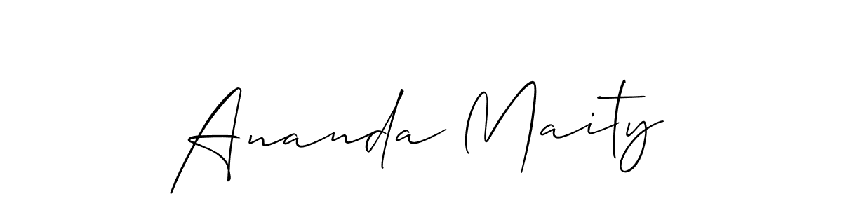 Make a short Ananda Maity signature style. Manage your documents anywhere anytime using Allison_Script. Create and add eSignatures, submit forms, share and send files easily. Ananda Maity signature style 2 images and pictures png