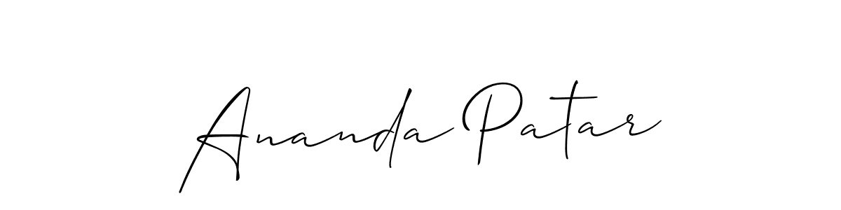 Also we have Ananda Patar name is the best signature style. Create professional handwritten signature collection using Allison_Script autograph style. Ananda Patar signature style 2 images and pictures png
