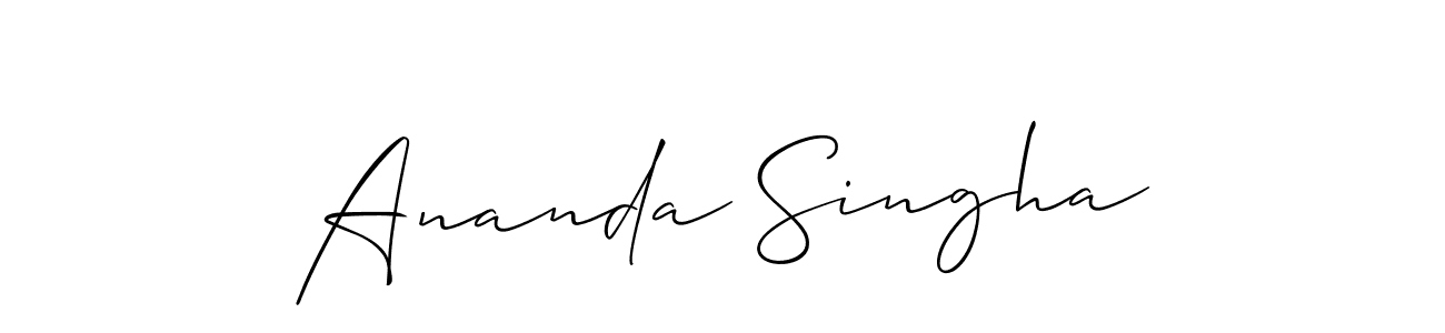 How to make Ananda Singha name signature. Use Allison_Script style for creating short signs online. This is the latest handwritten sign. Ananda Singha signature style 2 images and pictures png