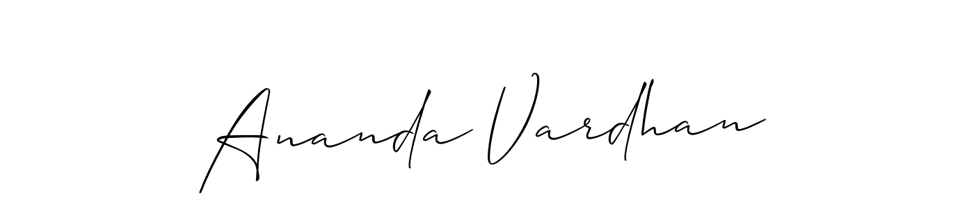 Also we have Ananda Vardhan name is the best signature style. Create professional handwritten signature collection using Allison_Script autograph style. Ananda Vardhan signature style 2 images and pictures png