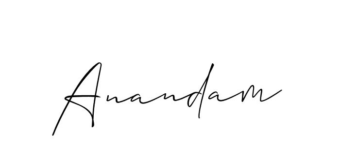 Also You can easily find your signature by using the search form. We will create Anandam name handwritten signature images for you free of cost using Allison_Script sign style. Anandam signature style 2 images and pictures png