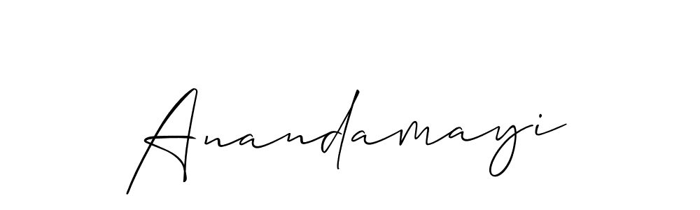 How to make Anandamayi signature? Allison_Script is a professional autograph style. Create handwritten signature for Anandamayi name. Anandamayi signature style 2 images and pictures png