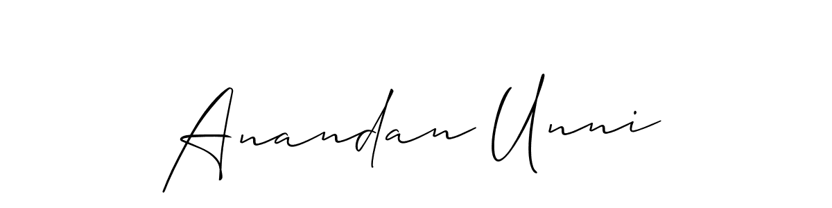 Similarly Allison_Script is the best handwritten signature design. Signature creator online .You can use it as an online autograph creator for name Anandan Unni. Anandan Unni signature style 2 images and pictures png