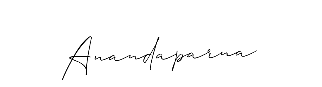 Create a beautiful signature design for name Anandaparna. With this signature (Allison_Script) fonts, you can make a handwritten signature for free. Anandaparna signature style 2 images and pictures png