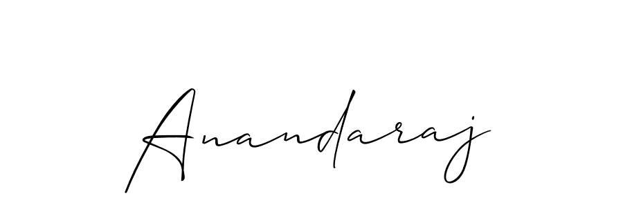 Anandaraj stylish signature style. Best Handwritten Sign (Allison_Script) for my name. Handwritten Signature Collection Ideas for my name Anandaraj. Anandaraj signature style 2 images and pictures png