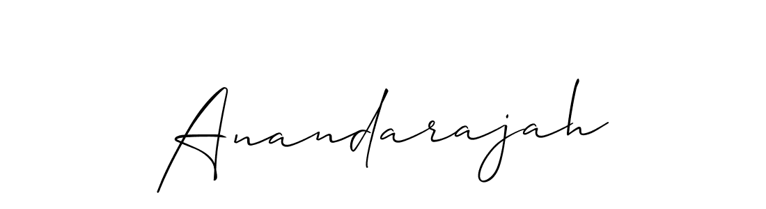 Also we have Anandarajah name is the best signature style. Create professional handwritten signature collection using Allison_Script autograph style. Anandarajah signature style 2 images and pictures png