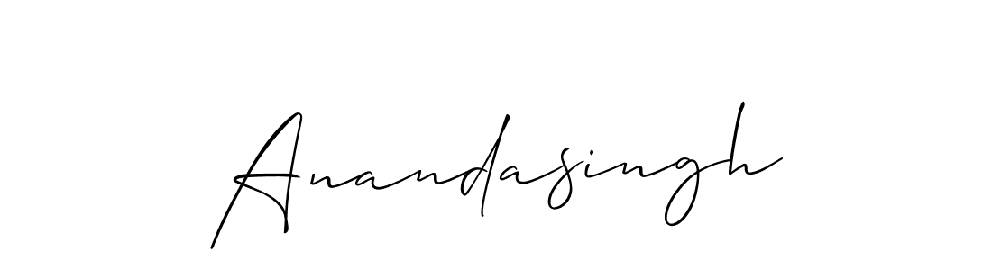 Create a beautiful signature design for name Anandasingh. With this signature (Allison_Script) fonts, you can make a handwritten signature for free. Anandasingh signature style 2 images and pictures png