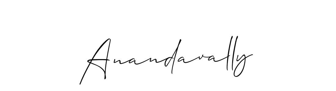 How to Draw Anandavally signature style? Allison_Script is a latest design signature styles for name Anandavally. Anandavally signature style 2 images and pictures png