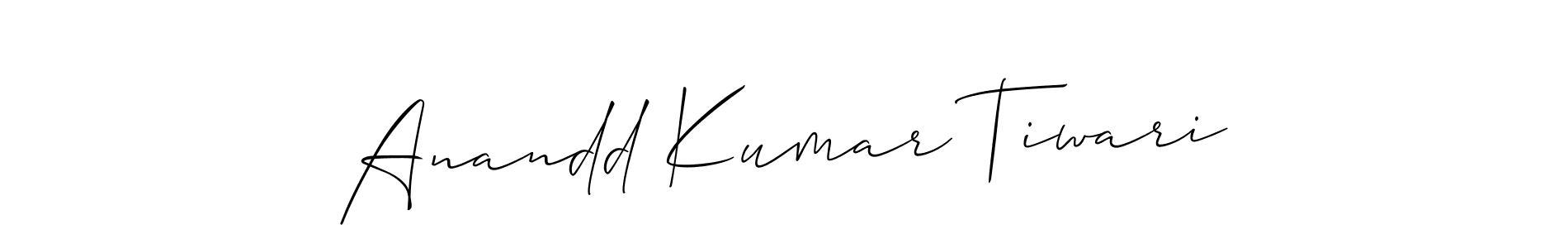 This is the best signature style for the Anandd Kumar Tiwari name. Also you like these signature font (Allison_Script). Mix name signature. Anandd Kumar Tiwari signature style 2 images and pictures png