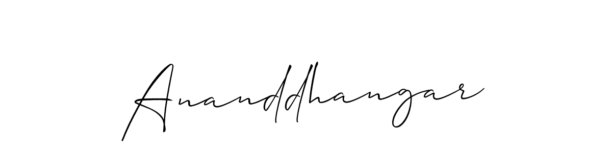 Also You can easily find your signature by using the search form. We will create Ananddhangar name handwritten signature images for you free of cost using Allison_Script sign style. Ananddhangar signature style 2 images and pictures png